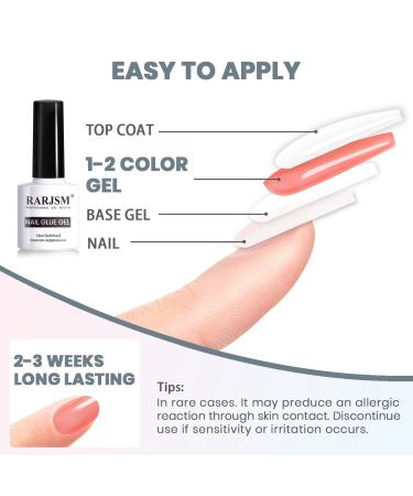 RARJSM Translucent Neon Jelly Gel Nail Polish Set - 6 Colors with Long Fake Nails in Gift Package - Buy Online on GoSupps.com