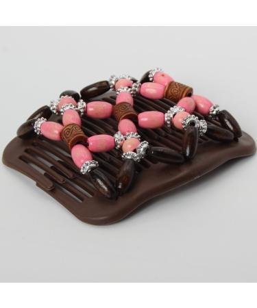 JUSTFOX Trend African Hairclip - Stylish Light Pink Hair Clip with Ornaments for International Shipping - Buy Online on GoSupps.com
