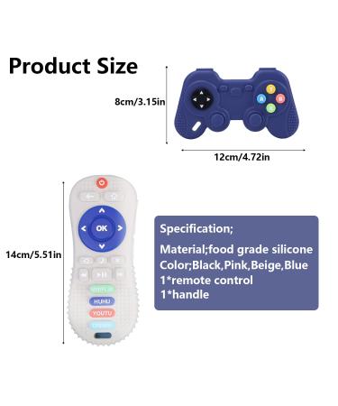 2-Pack Silicone Baby Teething Toys | Pressable Remote Control Shape | Boys Girls Chew Toys | Relief for 3+ Months - Buy Online on GoSupps.com
