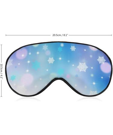 Christmas Shining Snowflake Sleep Mask - Adjustable Eye Cover for Sleeping & Travel - Buy Online on GoSupps.com