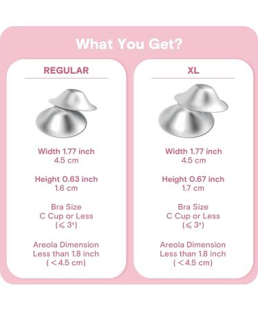 RUVALINO Silver Nipple Shield Breastfeeding - Premium XL Silver Cups for Nursing Moms - Buy Online on GoSupps.com