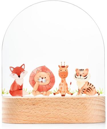 Personalized Otraki Night Light for Babies | Custom Bedside Lamp with Animal Print | Unique USB Baby Gift for Newborns | Ideal Birth Gift for Boys & Girls - Buy Online on GoSupps.com