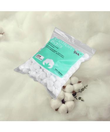 200 Cotton Balls - Round White Bouquet for Makeup Beauty Salon & Home Use | Ideal Nosebleed Plugs - Buy Online on GoSupps.com