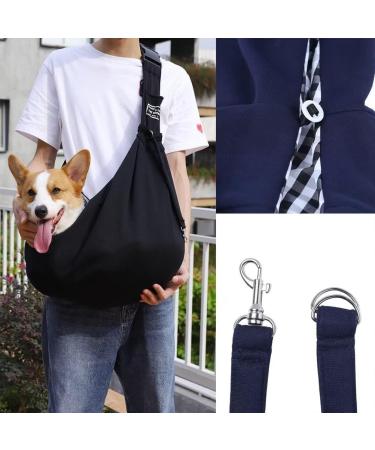 ESPFHN Pet Sling Carrier Reversible Hands Free Sling Carrier Shoulder Bag Adjustable Tote Bag with Front Pocket Outdoor Travel Sling Carrier for Small Dog Cat Rabbit Walking Daily Use Black - Buy Online on GoSupps.com