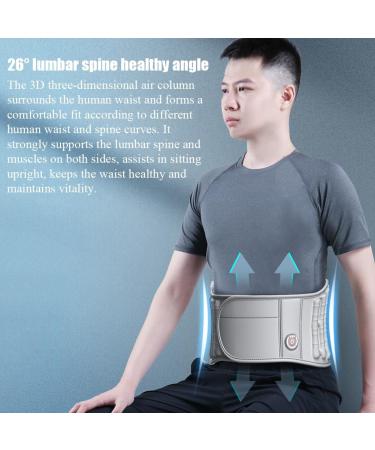 RKXKJ Inflatable Decompression Belt - Spinal Back Support Adjustable Temperature Control & Tightness for Pain Relief & Posture Correction - Gray - Buy Online on GoSupps.com