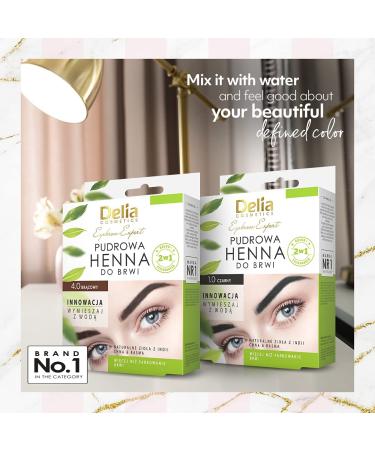 Delia Cosmetics Brow Powder - Natural Herbal Eyebrow Coloring in Brown | 20 Applications for Thickened Darkened Eyebrows | Complete 4g Pack - Shop Now! - Buy Online on GoSupps.com