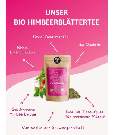 Organic Raspberry Leaf Tea 80g | Loose Herbal Tea for Pregnancy | 100% Natural & Organic Certified Warmly - Buy Online on GoSupps.com