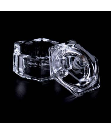 Nail Art Clear Dappen Shell with Lid - Crystal Glass Nail Bowl for Acrylic Liquid & Powder | Manicure Pedicure Kits - Buy Online on GoSupps.com