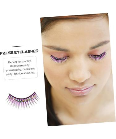 Didiseaon 30 Pairs Fluffy extend False Eyelashes With diamond Fake eyelashes eyelashes fluffy clothing Cosmetic bag make up flash strip lashes colored fake lashes - Buy Online on GoSupps.com