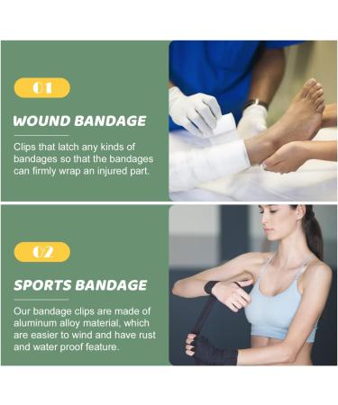 50pcs Aluminum Bandage Fixing Clips | Elastic Bandage Buckles & Metal Fasteners for Medical Use - Buy Online on GoSupps.com