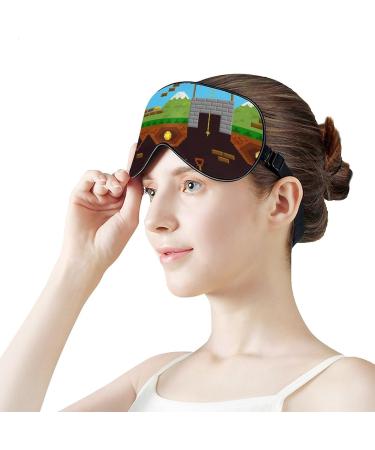 Retro Video Game Sleep Mask - Adjustable Strap Eye Cover for Sleeping and Travel - Buy Online on GoSupps.com