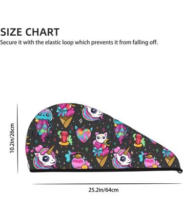 Hair Towel Wrap - Quick Drying Towel Turban for Fast Hair Drying | Cat Icecream Design - Buy Online on GoSupps.com