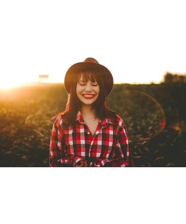 Women's Classic Black Felt Fedora Hat with Adjustable Belt Buckle - Wide Brim Wool Panama Hat (7-7 1/4) - Buy Online on GoSupps.com