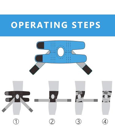 LAVAED Adjustable Non Slip Knee Brace with Side Stabilizers and Gel Pads - Open-Patella Compression Wrap for Knee Pain Relief in Sports and Workouts - Regular Size - Buy Online on GoSupps.com