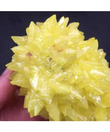 Room Decoration Natural Sulphur Quartz Crystal Cluster Specimen Reiki Raw Gemstone 236g - Buy Online on GoSupps.com