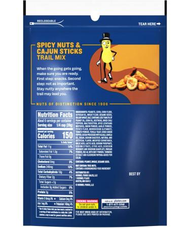 Planters Spicy Nuts & Cajun Sticks Trail Mix - 6oz Bags (Pack of 12) - Buy Online on GoSupps.com