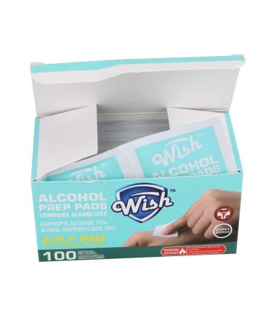 Wish Alcohol Prep Pads Medical-Grade Sterile Individually-Wrapped Isopropyl Cotton Swabs| Disposable 2ply Latex Free & Antiseptic| For Medical & First-Aid Kits Bulk Wholesale (4800 PADS)