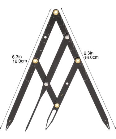 KALLORY 5 pcs Golden Metal Three-point Second Generation Stainless Steel Positioning Eyebrow Measuring 25x5x0.6cmx5pcs Blackx5pcs - Buy Online on GoSupps.com