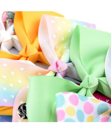 6-Piece Set: 5-Inch Colorful Mermaid Unicorn Rainbow Fish Hair Loops Clips for Toddler Girls - Buy Online on GoSupps.com