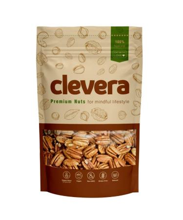 Clevera Supreme Jumbo Pecans 12 Ounces (Halves) - Fresh - Raw -Kosher - HACCP - Small Batch - Sustainably Sourced - Straight from The Farm - Non-GMO - Gluten Free