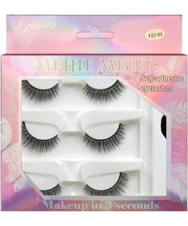 Cacacook Self-Adhesive Eyelashes - Reusable 3D Fluffy False Lashes | Glue-Free Natural Waterproof Long Eyelashes for Stunning Makeup - Buy Online on GoSupps.com