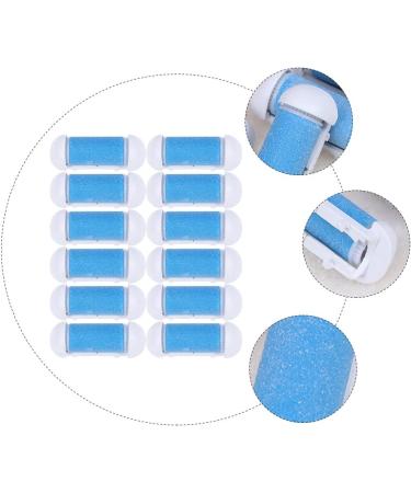 12 Replacement Rollers for Foot File - Coarse Refill Heads for Electronic Pedicure Tools - Blue - Buy Online on GoSupps.com