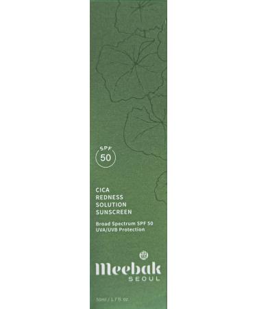Meebak Cica Redness Correcting Sunscreen SPF 50 | Color-Correcting Moisturizer & Tone-Perfecting Primer with Niacinamide & Centella Asiatica | For Fair-to-Medium Skin Tones | Korean Skin Care - Buy Online on GoSupps.com