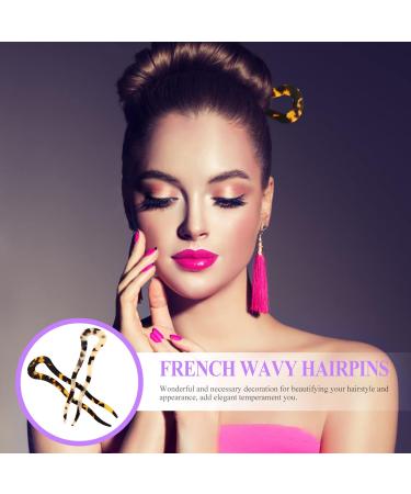 Beaupretty Outdoor Long Accessory Beaded Girl Chopsticks Stick Fork U Elegant U- Forks Out Travel Cellulose Brown Headdress Women Pins Acetate Accessories Chinese Pattern Hairpin - Buy Online on GoSupps.com