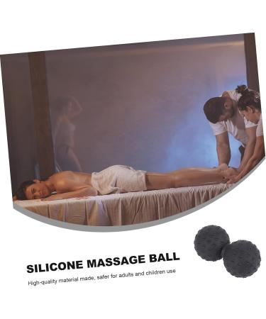 Yoga Massage Ball - Fascia Roll Body Massage Device | Fitness Gym Peanut Roller for Deep Tissue & Muscle Recovery - 12x6.3cm Black - Buy Online on GoSupps.com