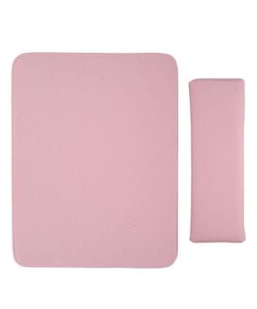 Hand pillow soft hand cushion for nails nail art manicure tool armrest holder mat salon pad set reduce the hand pressure pink and black (pink)