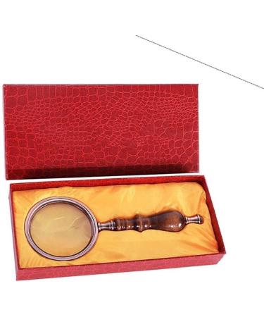 Wooden Handle Vintage Collection Gift Old Man Reading Magnifying Glass Handheld Optical Glass Lens Microscope - Buy Online on GoSupps.com