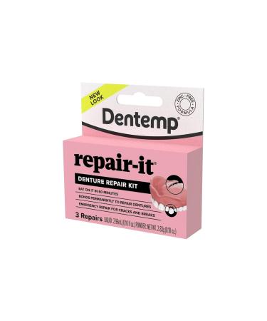 D.O.C. Repair-It Denture Repair Kit, 3 Repairs, Kit