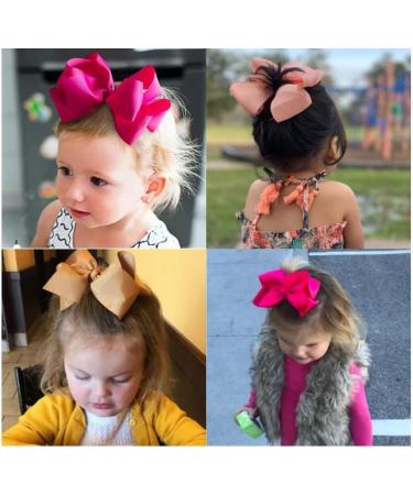 OFKP 40 Pcs Grosgrain Ribbon Headband Pinwheel Hair Bows Boutique Alligator Clip For Girls Baby Kids and Children - Buy Online on GoSupps.com