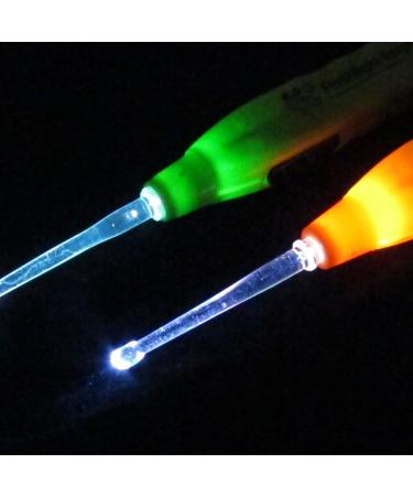 Qtqgoitem Plastic Grip Flashlight Earpick Ear Wax Cleaner Tool 2pcs - Orange Green - Buy Online on GoSupps.com