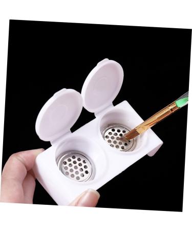 Ipetboom Monomer Holder Nail Art Brush Cup Nail Art Tool Painting Tool Natural Nails Nail Tools Dappen Dish for Acrylic Nails Nail Bowl Liquid Pen Wash Cup Wash Pen Bracket Stainless Steel - Buy Online on GoSupps.com