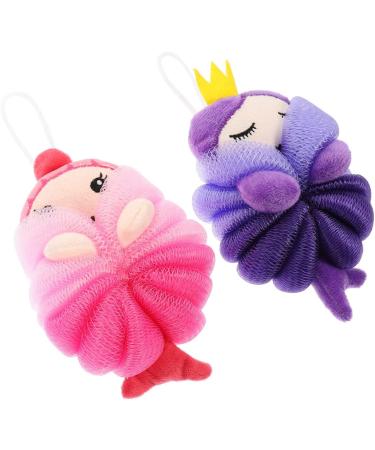 Angoily 8 Pcs Cartoon Bath Balls & Scrubbers - Kids Exfoliating Shower Sponge | Soft Bathing Pouf & Loofah for a Gentle Clean - Buy Online on GoSupps.com