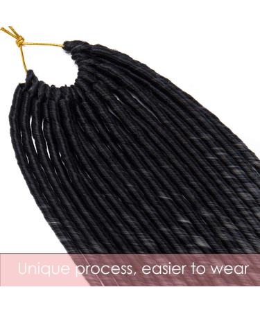 Tess Braids Extensions - Ombre 20 Twist Crochet Braiding Hair (100g) - Smooth Faux Locs | Black/Dark Gray | 20 Strands/Pack - International Shipping Available - Buy Online on GoSupps.com