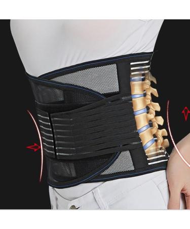 Summer Back Support Mesh Brace | Adjustable Waist Trainer & Pain Relief Belt for Men & Women | X-Large Gray - Buy Online on GoSupps.com