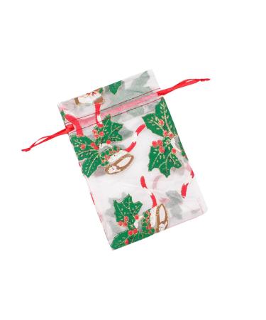 Anneome 10pcs Drawstring Bags Bags Christmas Candy Bags Party Bags Storage Bag Bronzing Christmas Bag