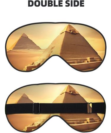 Egyptian Pyramid Desert Print Soft Eye Mask | Sleep Mask for Men & Women | Perfect Travel Accessory - Buy Online on GoSupps.com