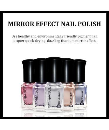 Chrome Nail Polish 4 Colors Metallic Nail Polish Pink Silver Gold Nail Polish Metal Mirror Effect Metallic Nail Polish Nail Varnish Long Lasting Nail Polish No UV Needed - Buy Online on GoSupps.com