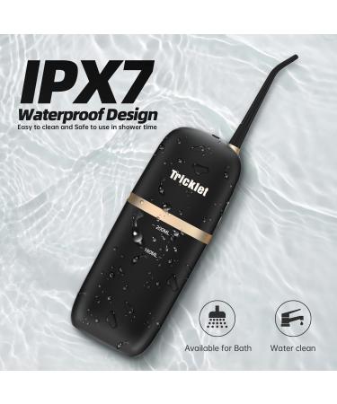 Water Dental Flosser - Cordless Oral Irrigator with 4 Modes, IPX7 Waterproof, USB Rechargeable - Black - Buy Online on GoSupps.com