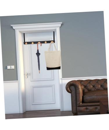 Mikinona Cloth Hooks Door Rear Punch- Back Over Home for Organizer Clothing Rack The Hook Towel Punch Hanging 50X8cm Black - Buy Online on GoSupps.com