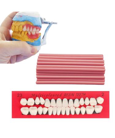 Dentures Fake Teeth DIY Kit Easy and Convenient DIY Fake Teeth Repair Missing Teeth or DIY Full Denture Kit Fake Teeth Top and Bottom Temporary Fake Teeth