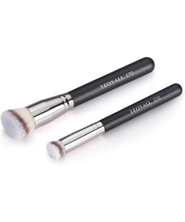 TEOYALL Kabuki Brush Set - Angled Foundation, Concealer, and Contour Brushes with Dense Synthetic Bristles - Buy Online on GoSupps.com