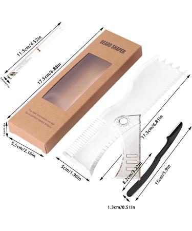 Buy Tytlyworth Beard Styling Tool - Transparent Bar Directional Tool with Non-Slip Rubber | Premium White Chul Styling Device - Buy Online on GoSupps.com