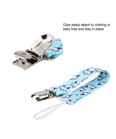 4 Pieces Baby Pacifier Clip Chain Set | Unisex Cotton Clips for Infants | Perfect Gift for Newborns - Buy Online on GoSupps.com