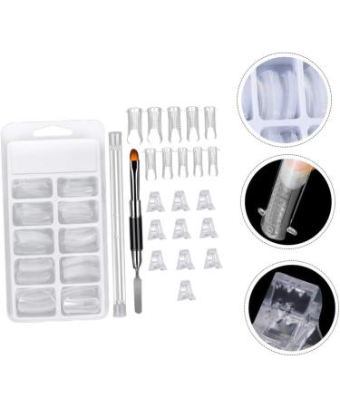 MAGICLULU 3 Sets Nail Set Stainless Salon De Pro Women Nail Extension Set Nail Art Clip Gel Kit for Nails Lengthening Nail Tips Clip Nail Clip Manicure Nail Piece Tool Abs White - Buy Online on GoSupps.com