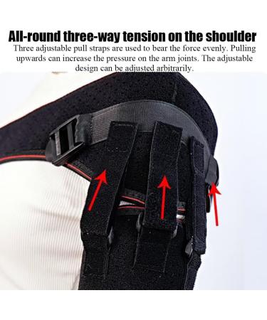 FoRes Adjustable Rotator Cuff Support Brace - Open Design with Detachable Airbag for Shoulder Pain Relief Dislocated Joints & Arthritis - Black - Buy Online on GoSupps.com