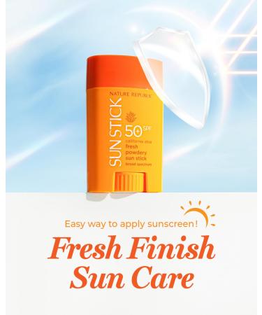 Nature Republic California Aloe Fresh Powdery Sun Stick SPF50+ | Broad Spectrum Sunscreen | Not Tested on Animals | Shop Internationally - Buy Online on GoSupps.com